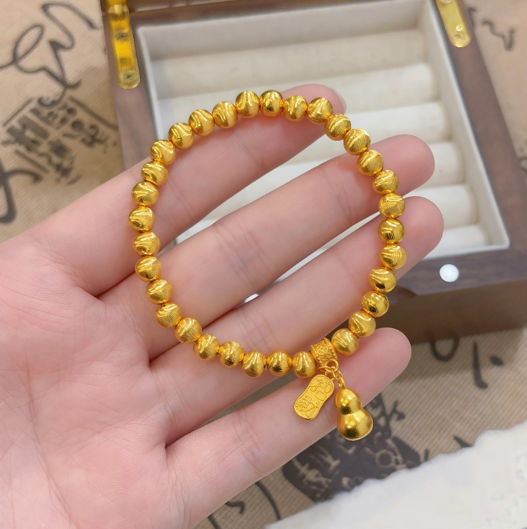 【泓金链】高定精工葫芦福牌手链中国风