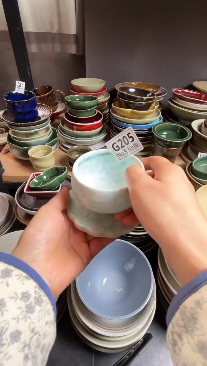 瓷片需****裤g205窑变蓝杯套