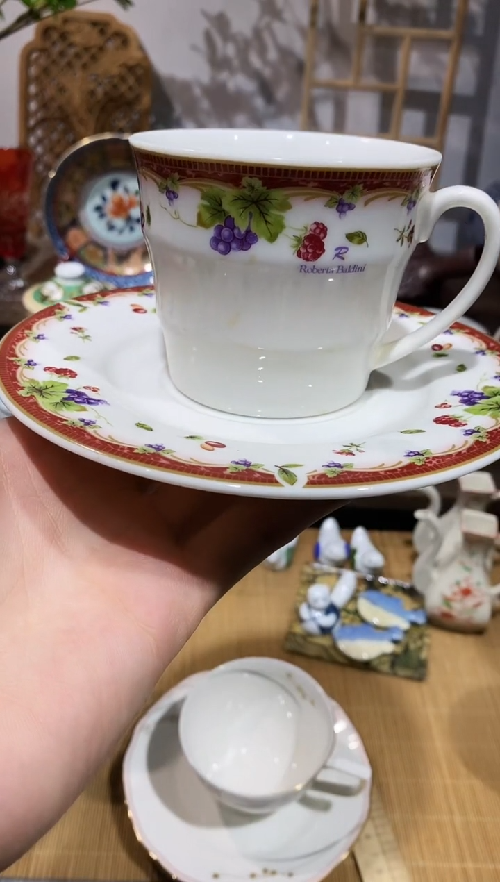 瓷片法国骨瓷咖啡杯