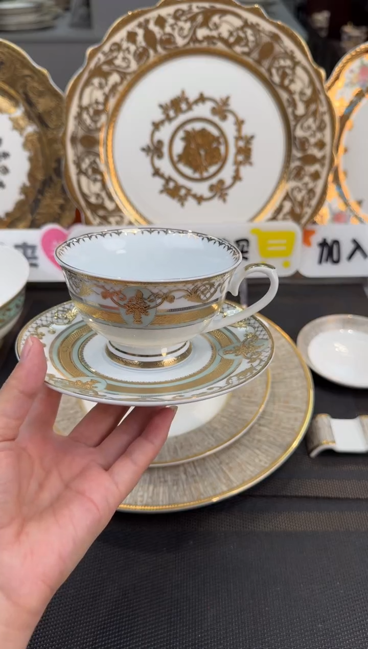【闪购商品】瓷片220毫升杯碟 高温瓷 微瑕