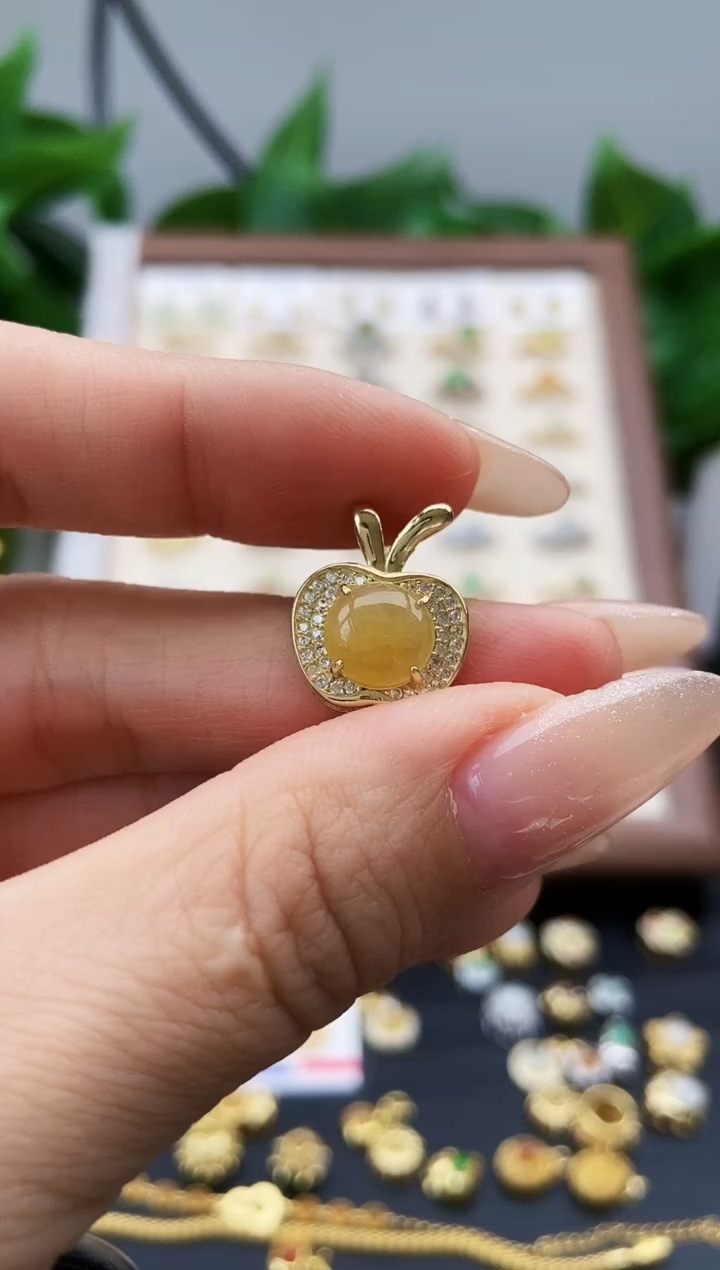 颈饰银S925镶嵌翡翠12