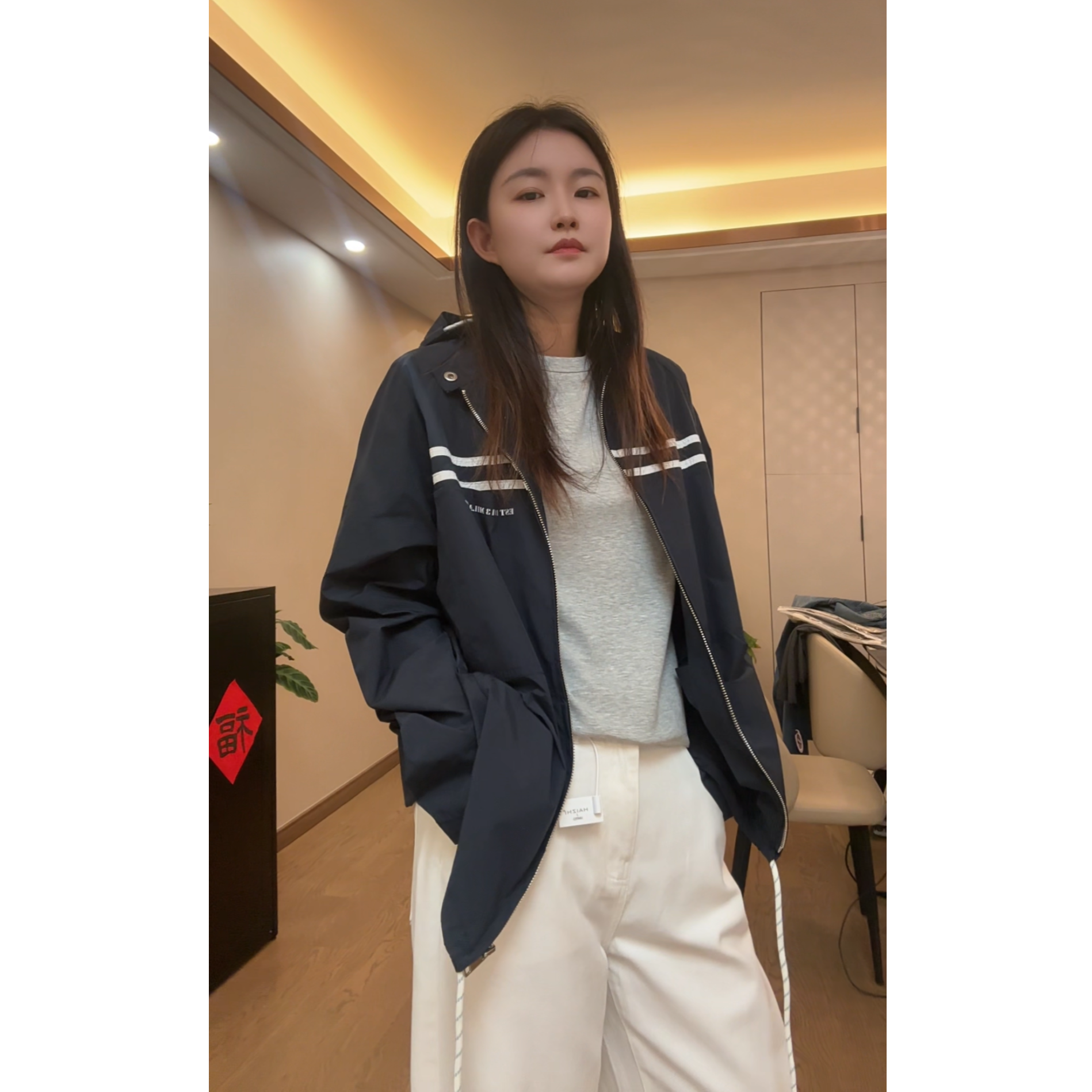 PR**D 款 立领拉链轻薄款休闲外套