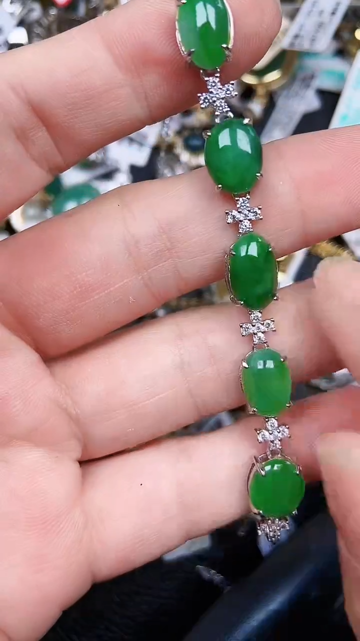 颈饰银S925镶嵌翡翠1779