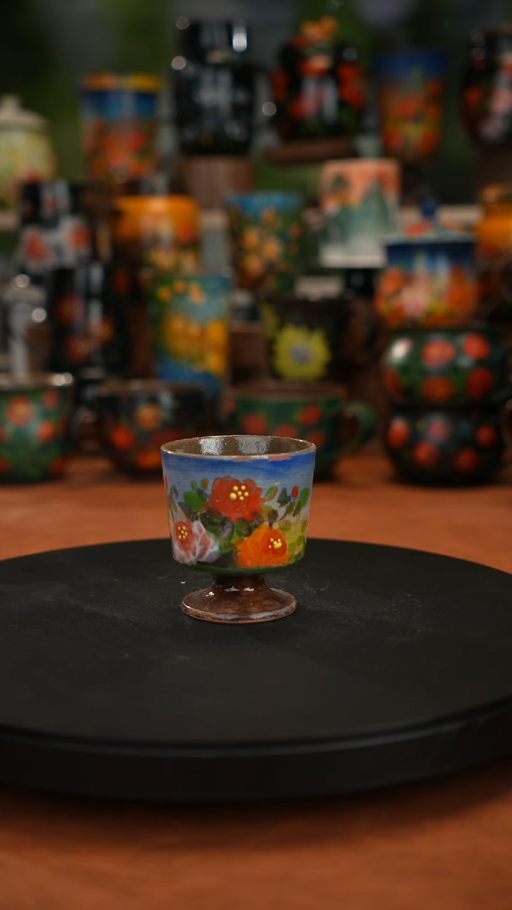 紫砂油画手绘釉下彩