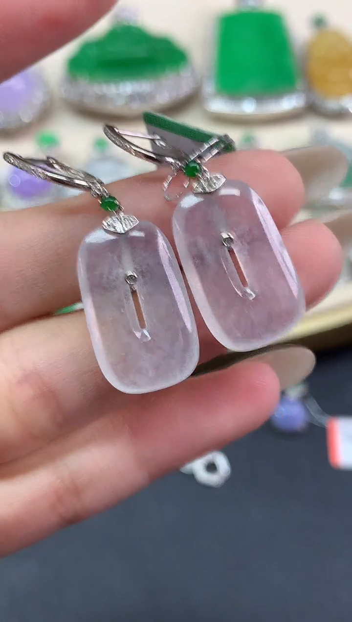 18K金镶嵌翡翠耳饰耳饰|5800