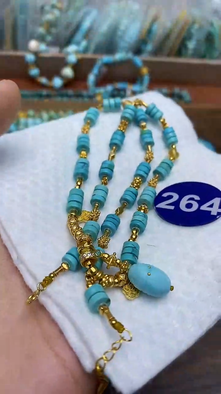 【闪购商品】绿松石项链银S925镶嵌264