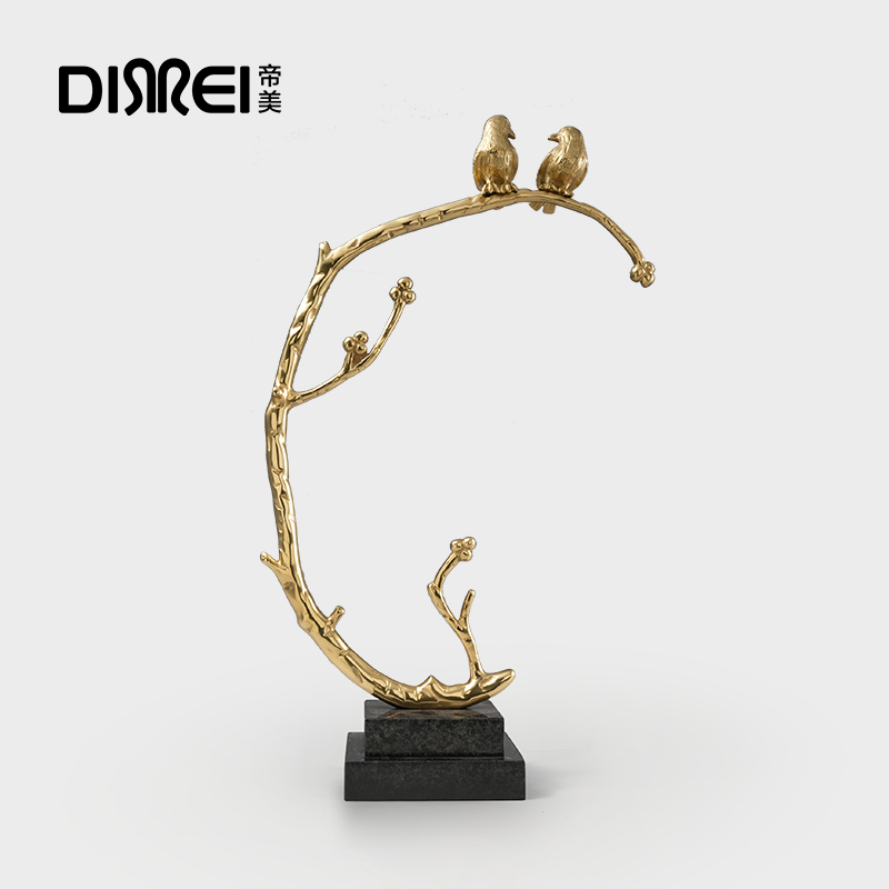 筑梦爱情鸟家居装饰饰品工艺品客厅酒柜边柜样板房高档摆件