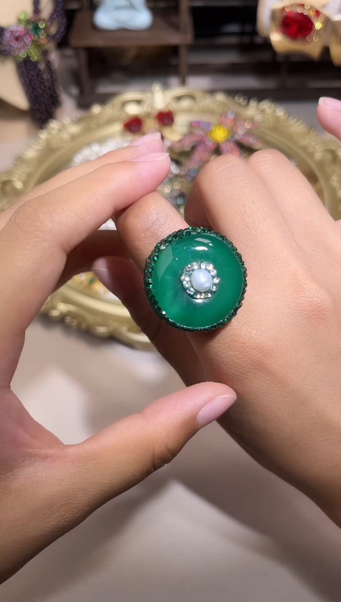 铜合金合成立方氧化锆戒指