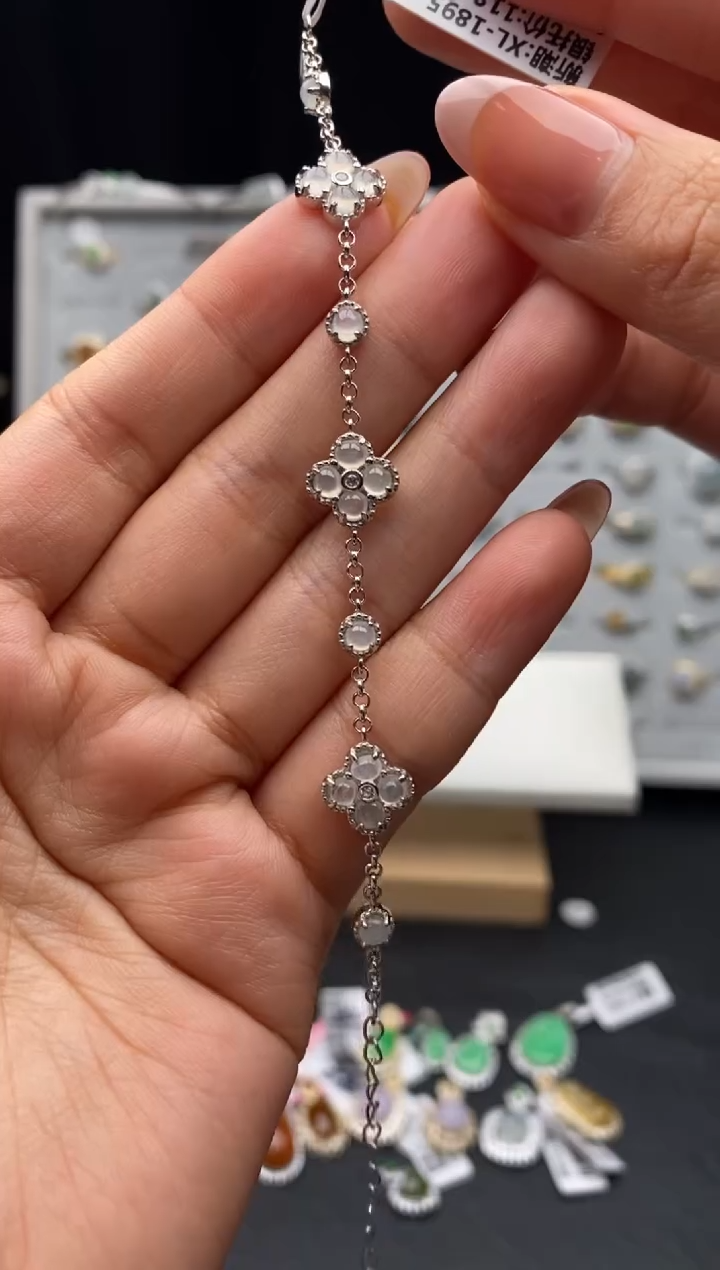 银S925镶嵌戒指翡翠天然A货翡翠