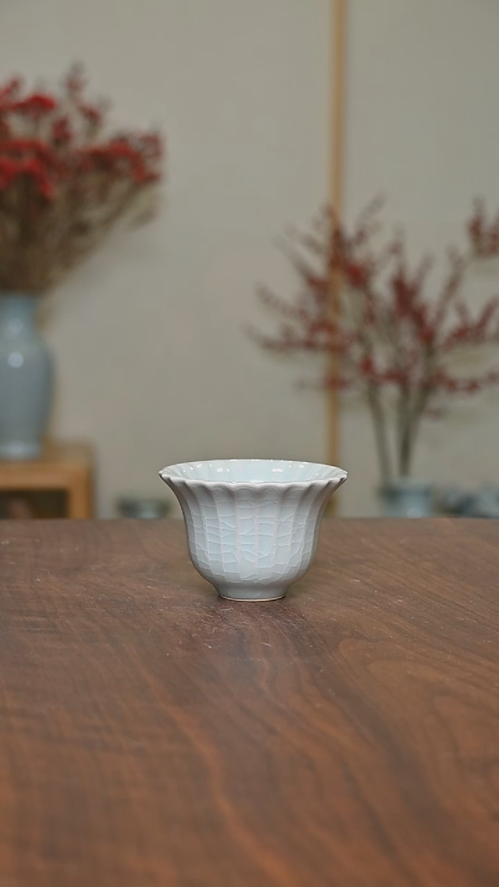 【闪购商品】其他#微瑕粉青釉朱家汝窑款青隽杯70毫升