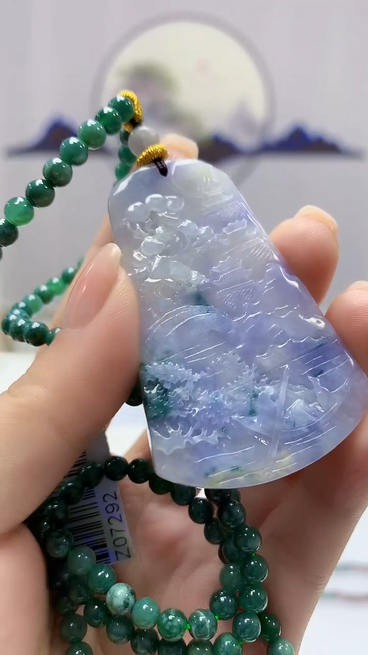 【闪购商品】定制翡翠未镶嵌5145mm-毛货挂件