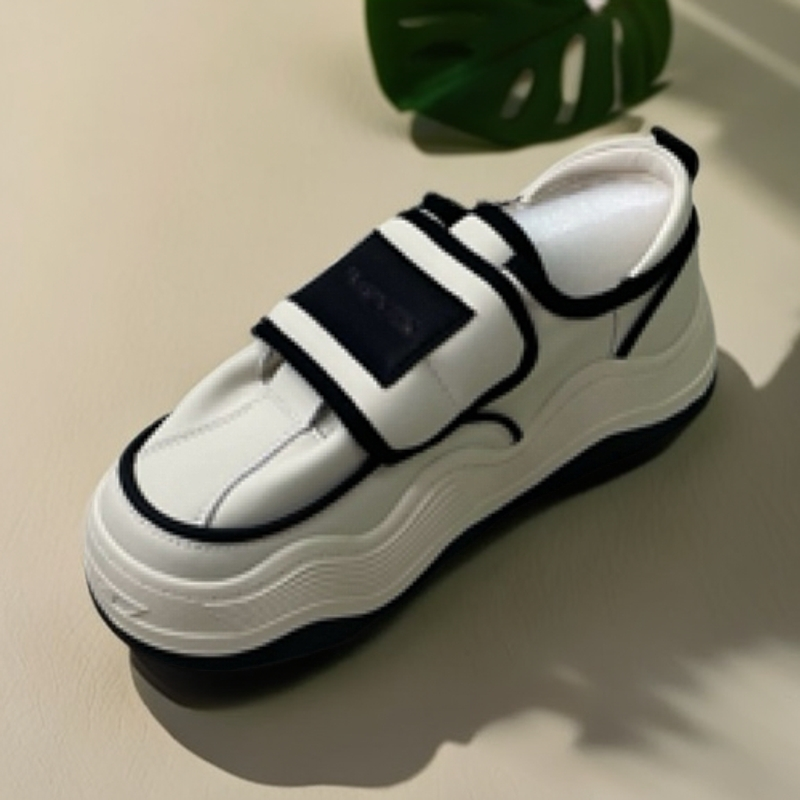 H4时尚厚底魔术贴女鞋洋气增高休闲百搭面包鞋159050