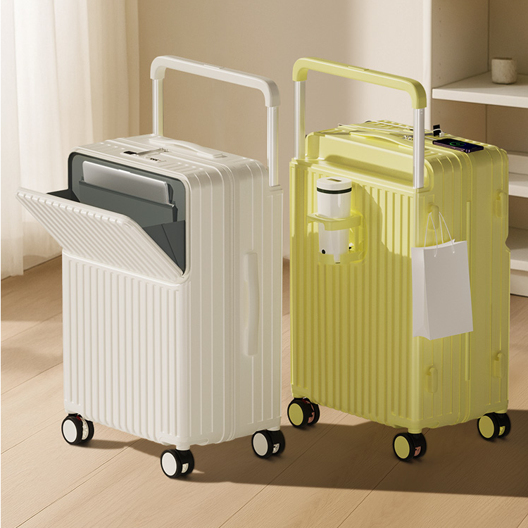 前置开口宽拉杆行李箱拉杆箱女新款多功能20寸登机箱密码旅行箱男