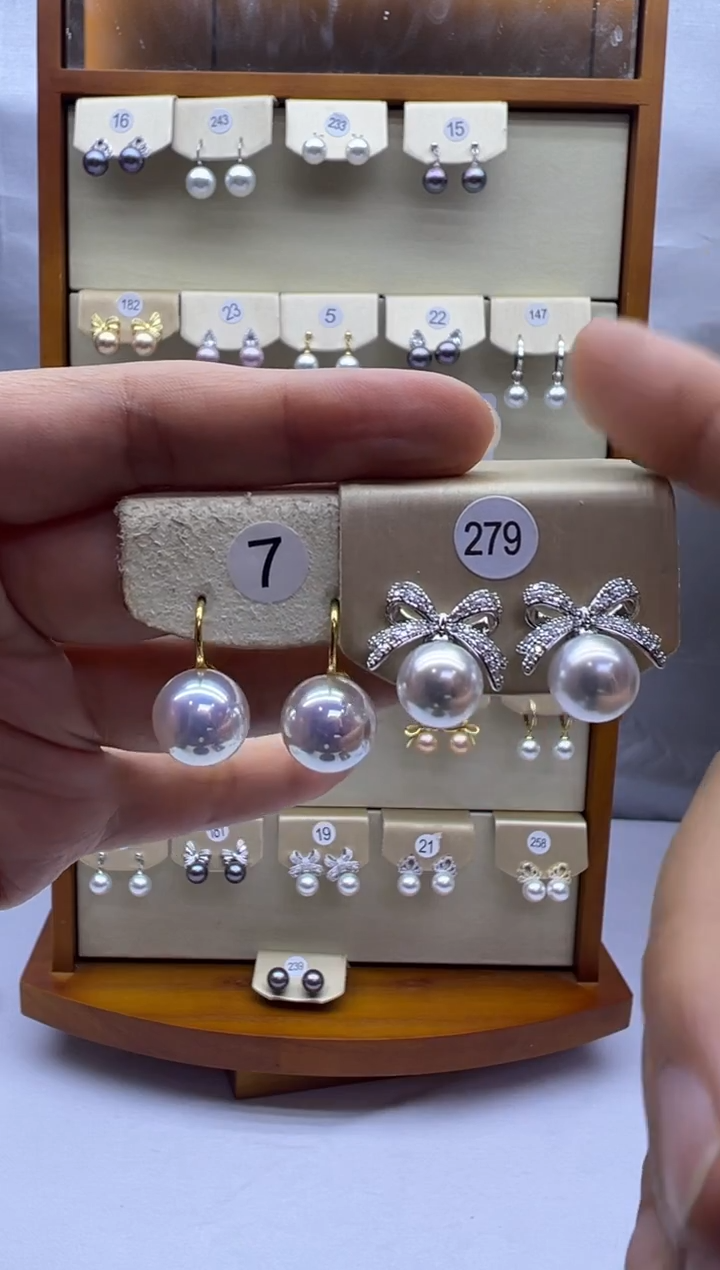 未镶嵌耳饰淡水珍珠279+7