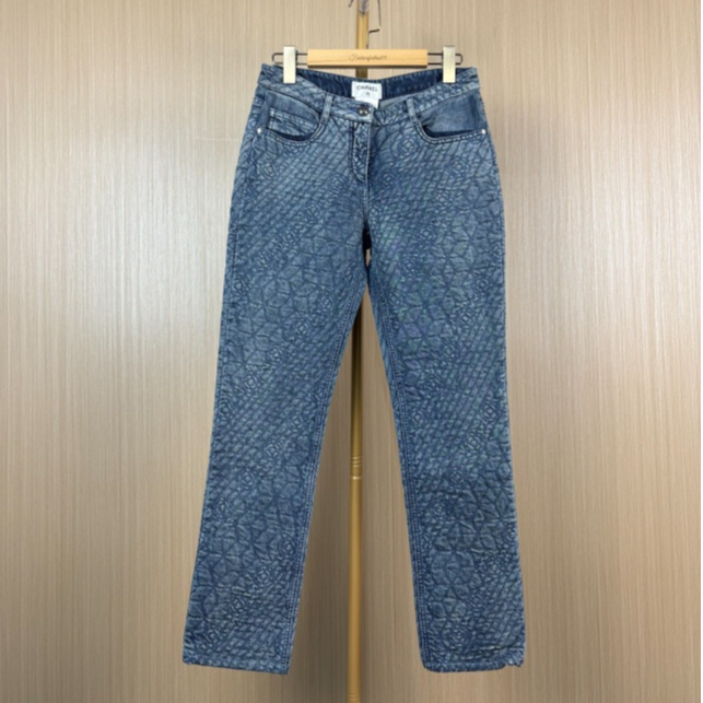 99新 Chanel/香奈儿 刺绣印花牛仔裤 38 15599720