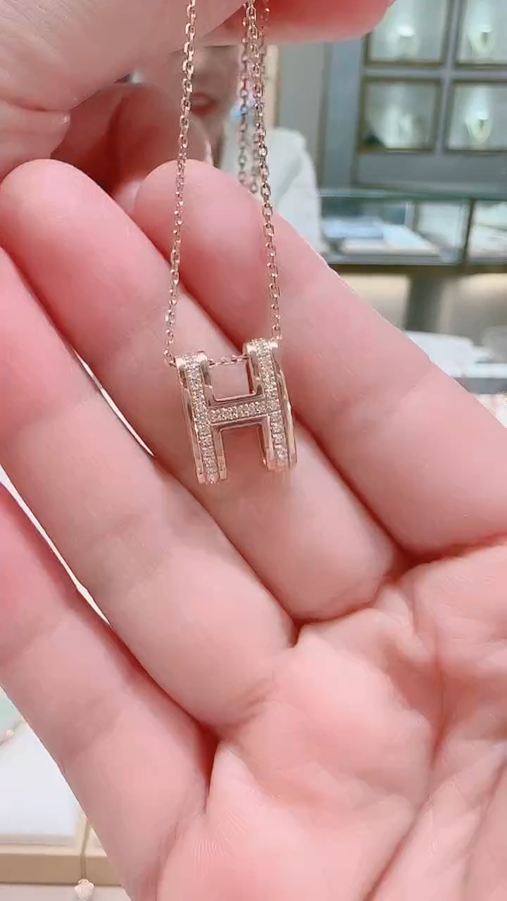 【闪购商品】钻石套链18K金镶嵌套链