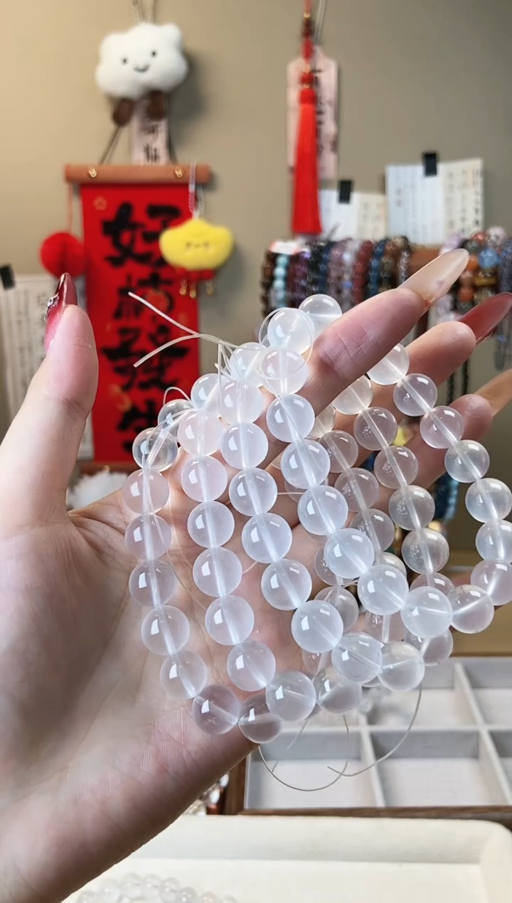 【闪购商品】水晶手链未镶嵌11m奶白晶