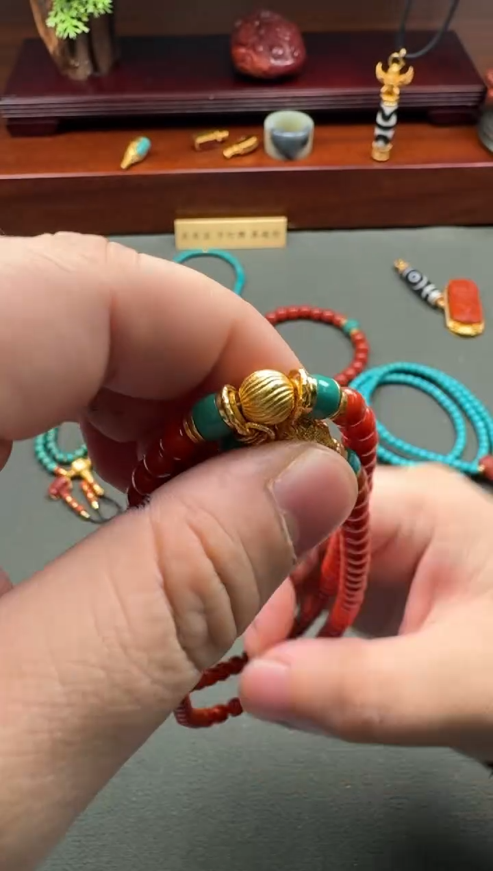 【闪购商品】绿松石配饰配饰18K金镶嵌配饰配饰