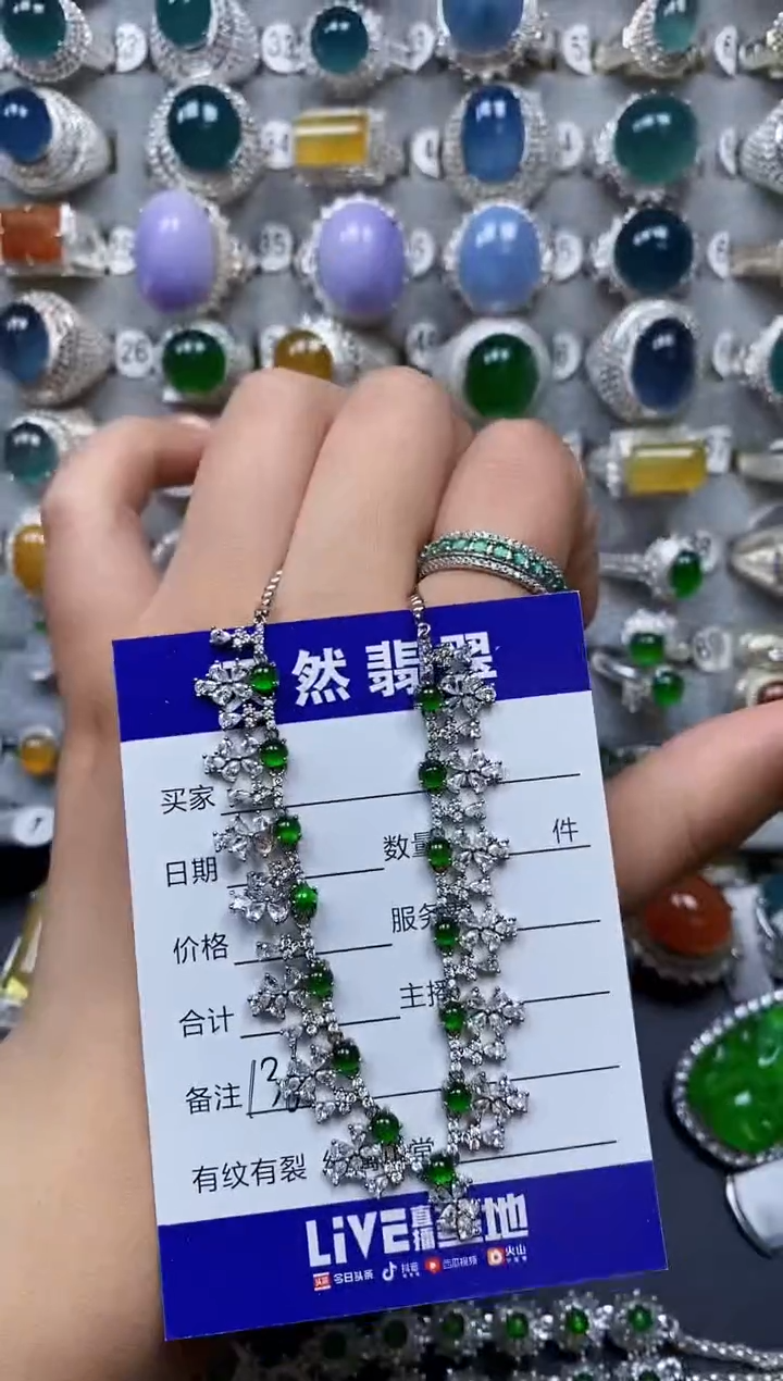 【闪购商品】翡翠颈饰银S925镶嵌0136