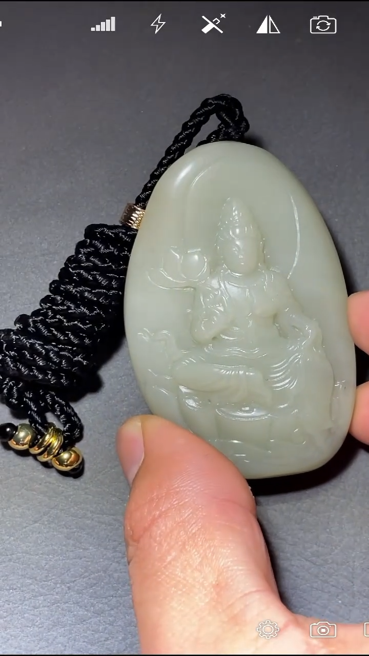 未镶嵌和田玉挂件观音菩萨TJ 