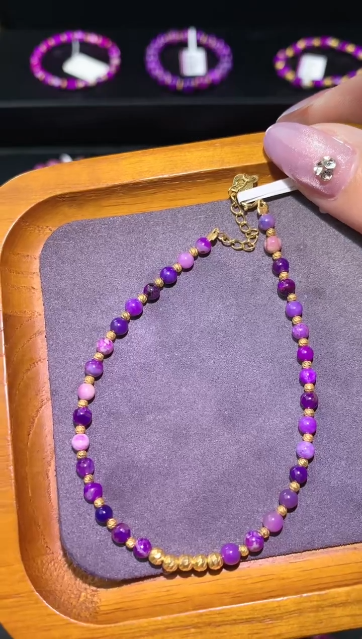 【闪购商品】苏纪石（舒俱来），18K金镶嵌舒俱来手链