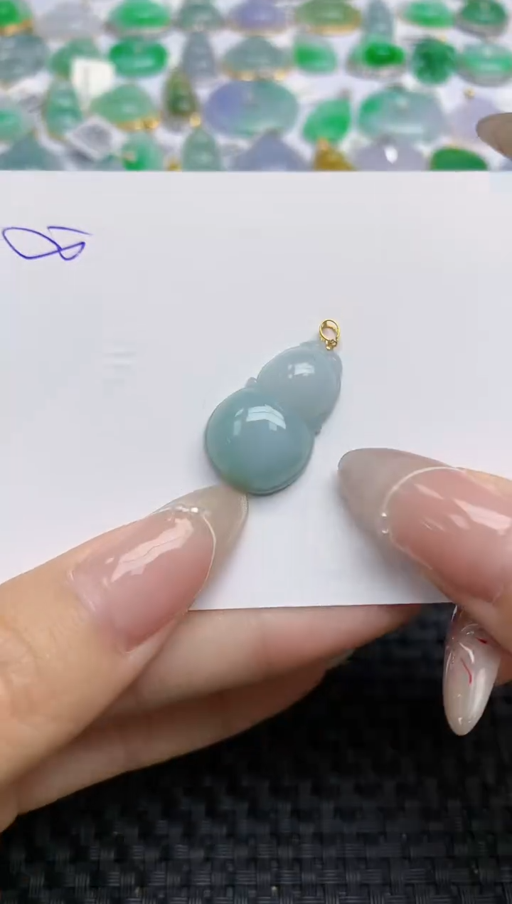 【闪购商品】翡翠颈饰18K金镶嵌天然翡翠A货