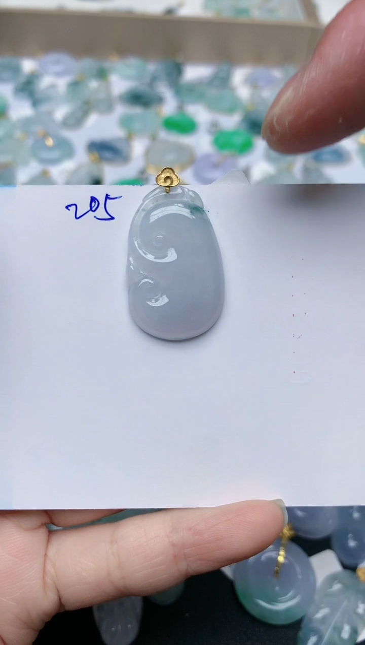 【闪购商品】翡翠颈饰18K金镶嵌天然翡翠A货    1205