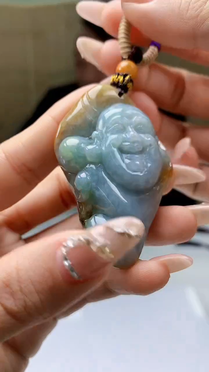 【闪购商品】定制翡翠未镶嵌4969ty-毛货挂件82