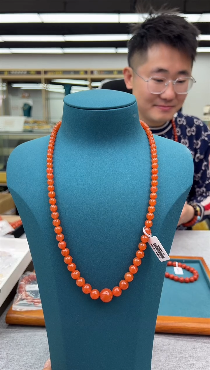 【闪购商品】南红玛瑙颈饰未镶嵌9秒拍号