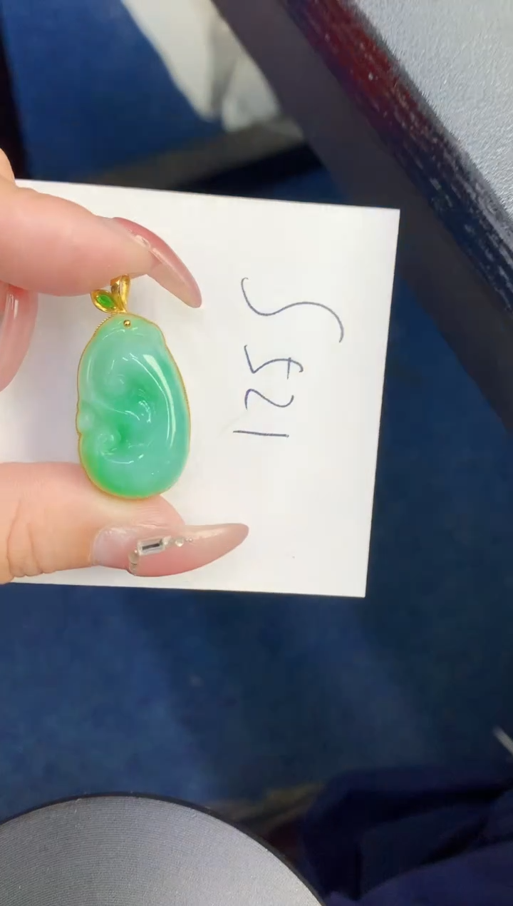 【闪购商品】翡翠颈饰18K金镶嵌0000000000