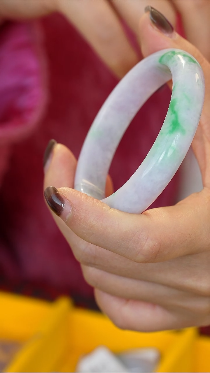 未镶嵌手镯翡翠比****豆【64】55圈口