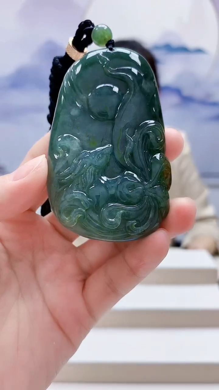 未镶嵌定制翡翠5160lr-毛货挂件11