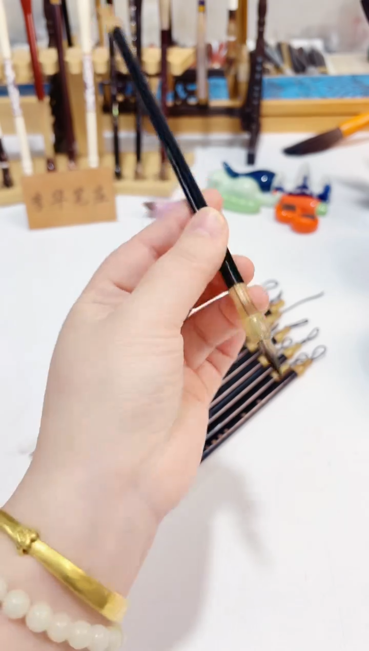 安禾 紫毫小楷毛笔2支  孤品