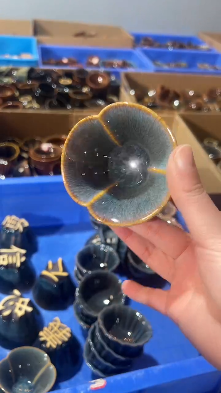 【闪购商品】杯【宜景窑天目釉青釉系列】三世如意