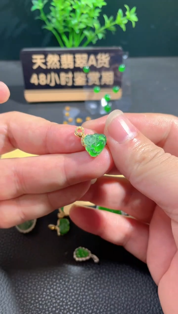 【闪购商品】翡翠颈饰18K金镶嵌翡翠