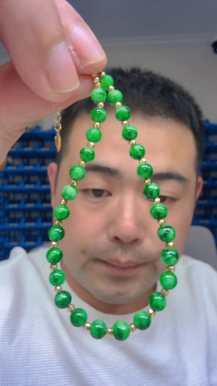 颈饰18K金镶嵌翡翠新号开播 全场乱卖