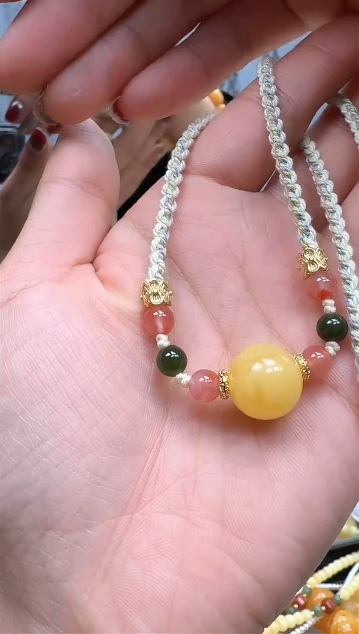 【闪购商品】琥珀裸石未镶嵌锁骨链