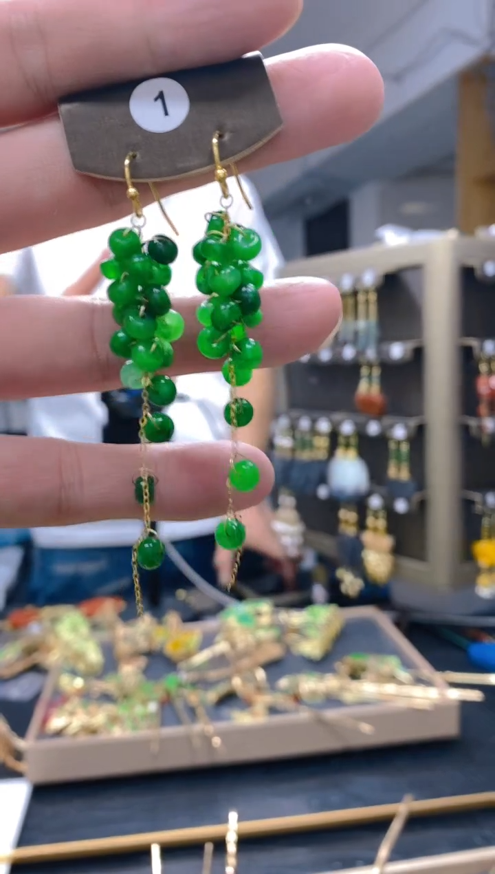 【闪购商品】翡翠耳饰合金263翡翠耳钩