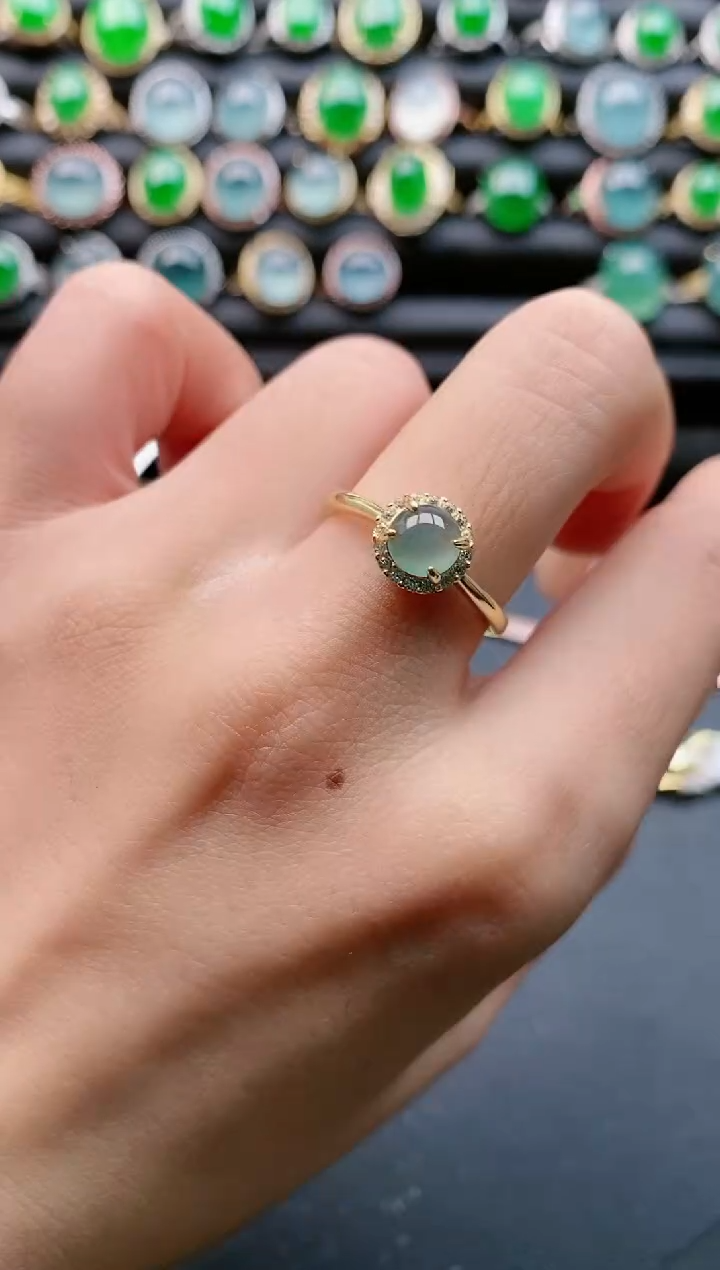 【闪购商品】翡翠戒指银S925镶嵌111111