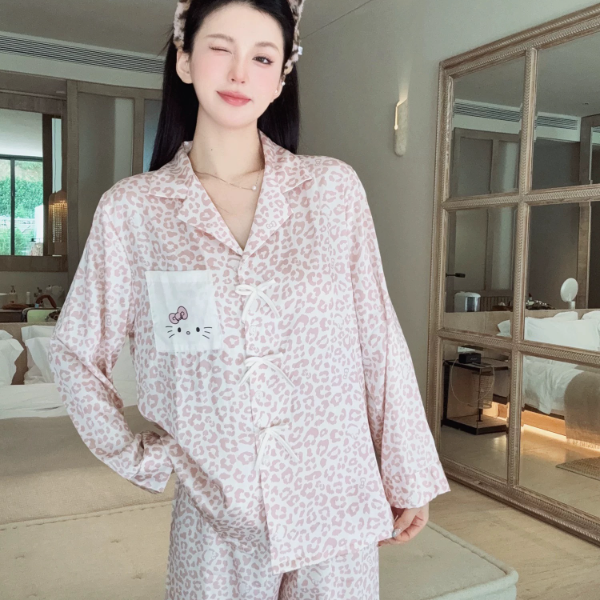 SIEOYJIEA/私迹大榕家viki【小猫困困】女款时尚气质长袖家居服套装