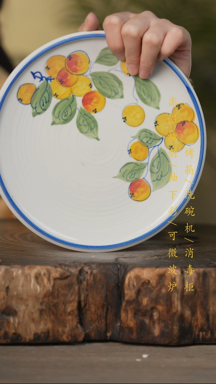 瓷片景德镇高温釉下彩可微波烤箱洗碗机