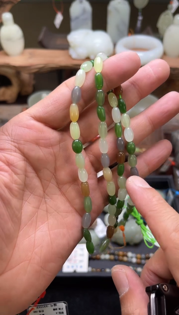 【闪购商品】和田玉项链未镶嵌随形多宝珠链820767