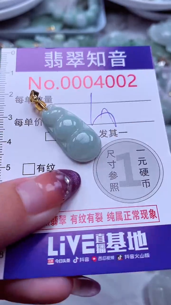 翡翠未镶嵌吊坠(不含链)4002