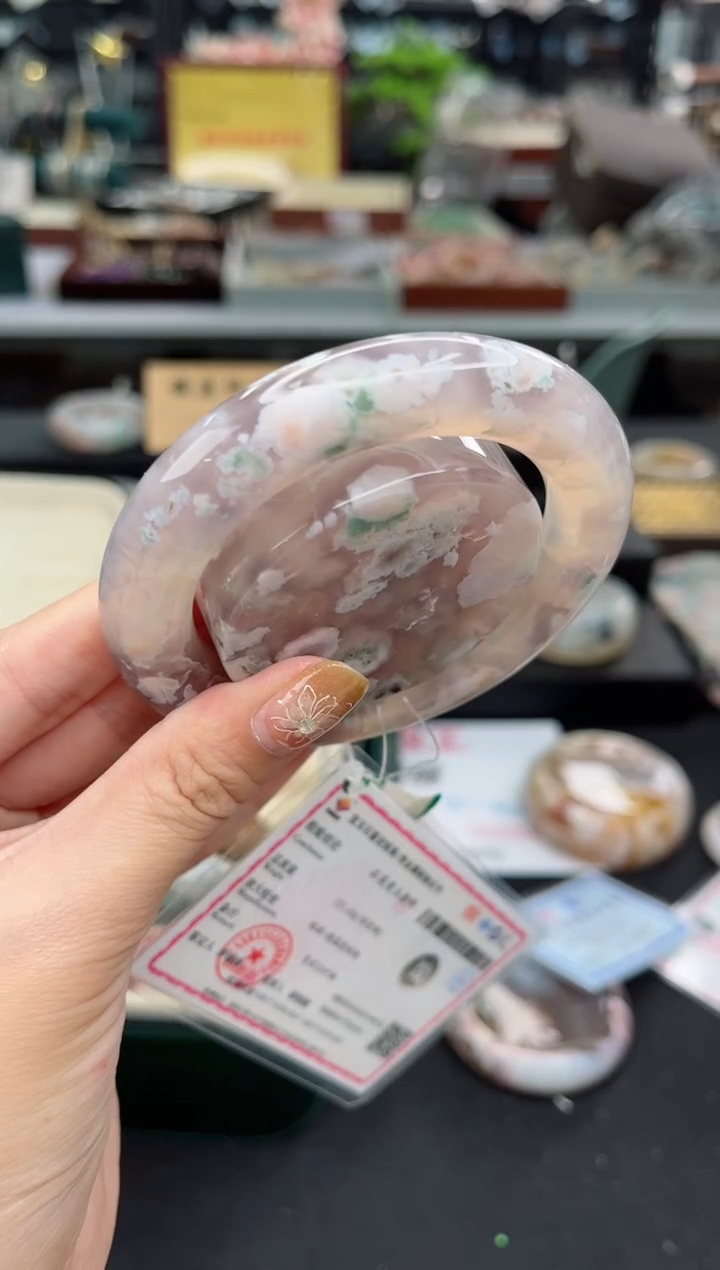 【闪购商品】石英质玉手镯未镶嵌56圈口（赠品镯心）s9954