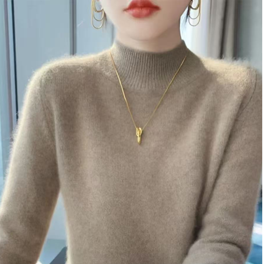 一线成衣半高领针织秋冬显瘦女内搭长袖打底衫