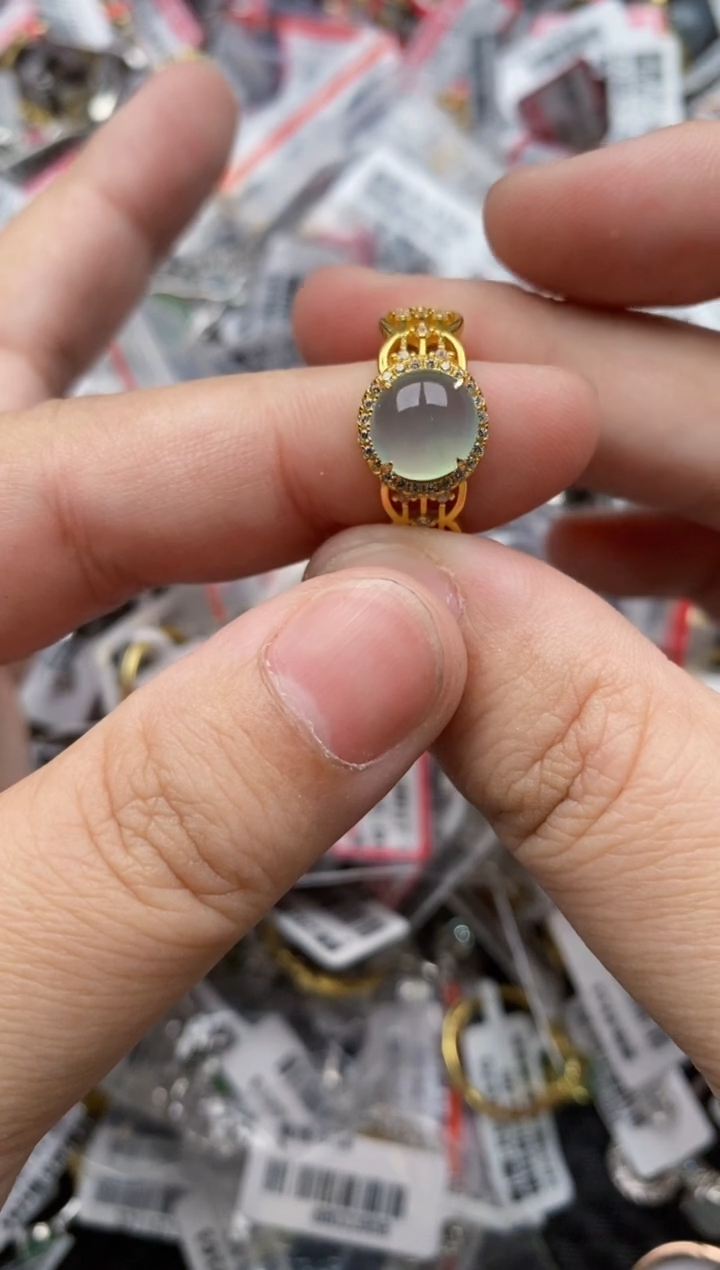 【闪购商品】翡翠戒指银S925镶嵌22222---8