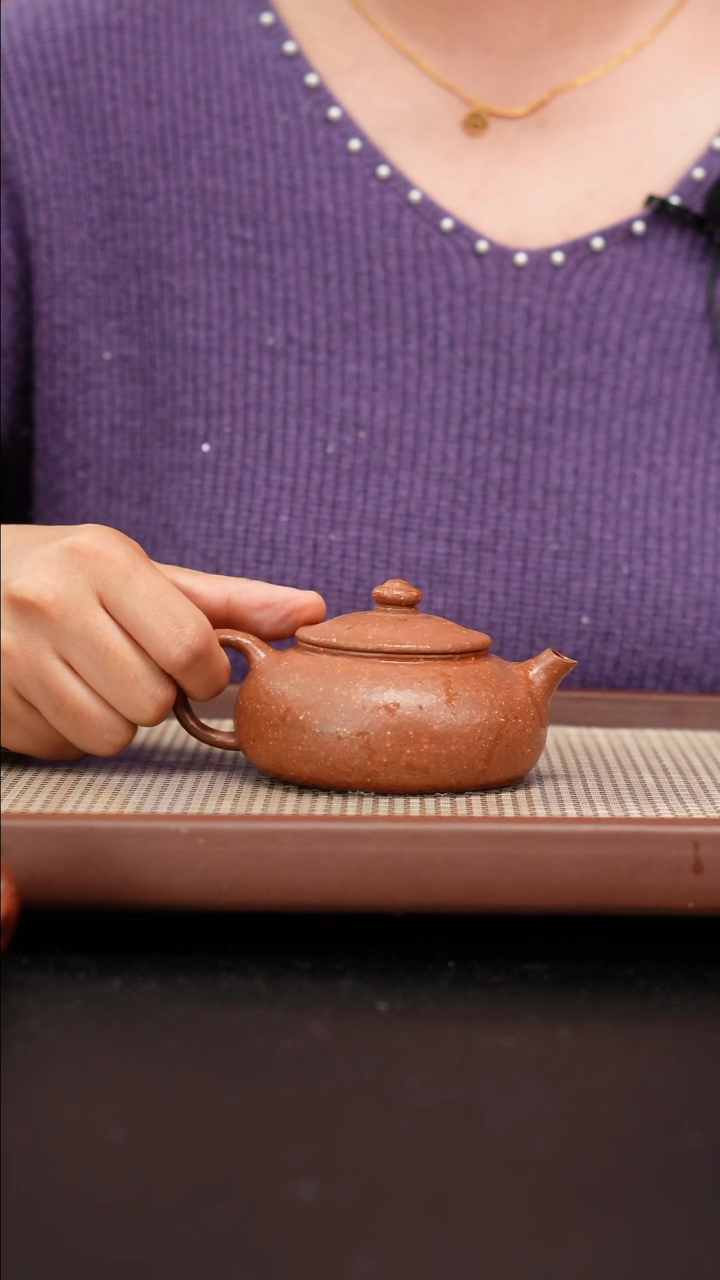 【闪购商品】紫砂茶壶红降坡8目寒江150cc