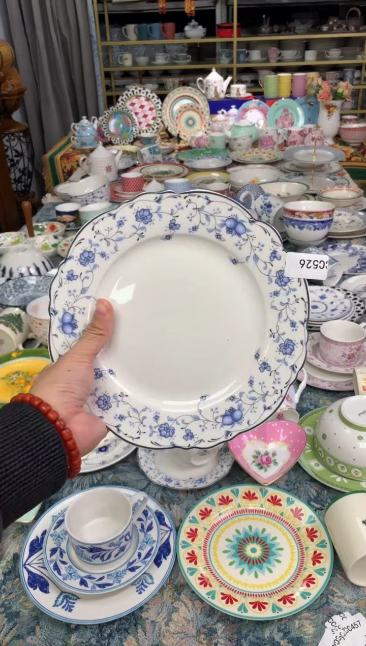 【闪购商品】瓷片陶瓷原单CC526餐具1个8寸