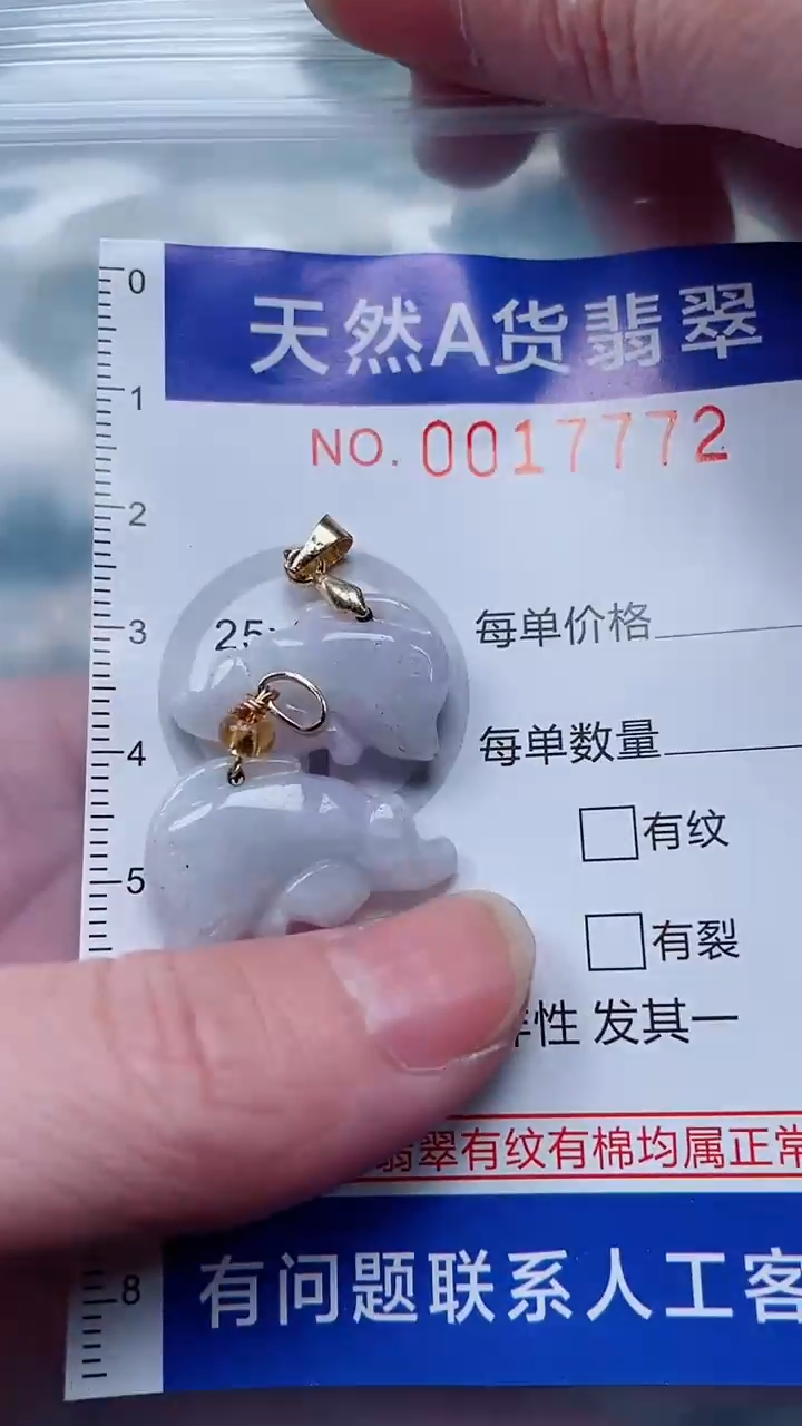 翡翠未镶嵌吊坠(不含链)1