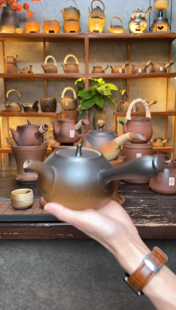 【闪购商品】700mL-潮州粗陶烧水壶 长嘴壶